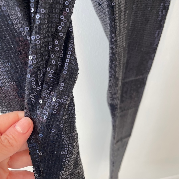 Sequined Leggings Forever 21 Navy Dark Purple XS - Picture 8 of 11
